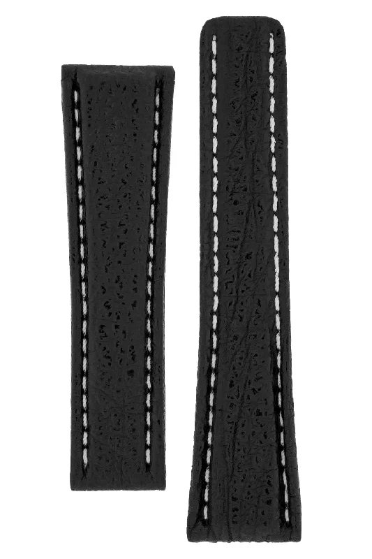 Breitling-Style Shark Deployment Watch Strap in BLACK