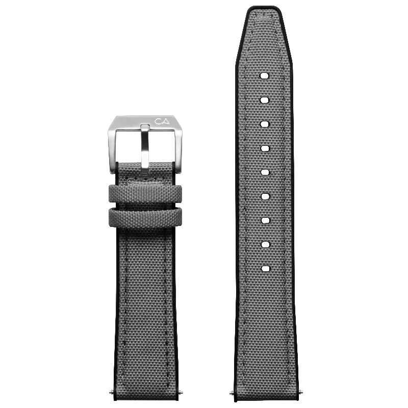 California Watch Co. 20mm Gray Nylon Rubber Hybrid Strap