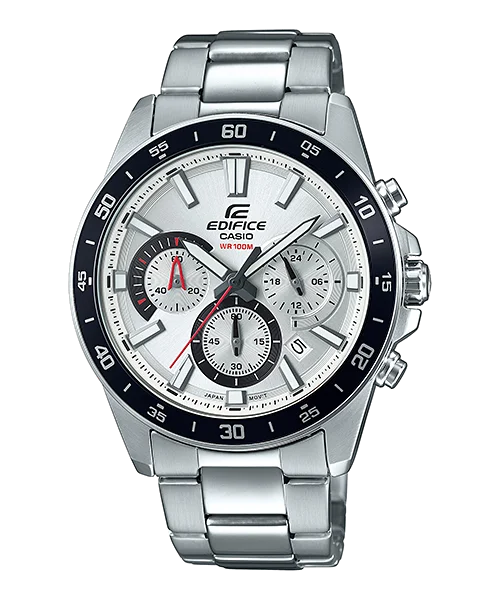 Casio Edifice Standard Chronograph Silver Stainless Steel Watch EFV570D-7A EFV-570D-7A