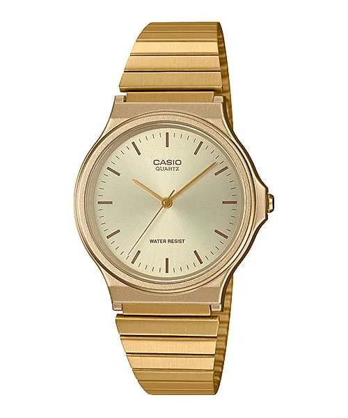 Casio Men's Analog Gold Ion Plated Stainless Steel Band Watch MQ24G-9E MQ-24G-9E