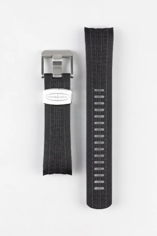 CRAFTER BLUE CB11 'Aquanaut' Rubber Watch Strap for Seiko 5 Sports Series – BLACK