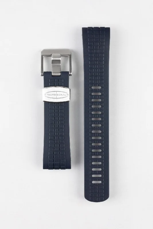 CRAFTER BLUE CB12 'Aquanaut' Rubber Watch Strap for Seiko Turtle – NAVY BLUE