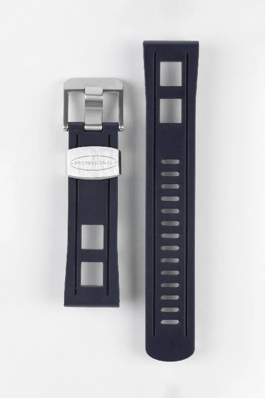 CRAFTER BLUE CB01 Navy Blue Rubber Watch Strap