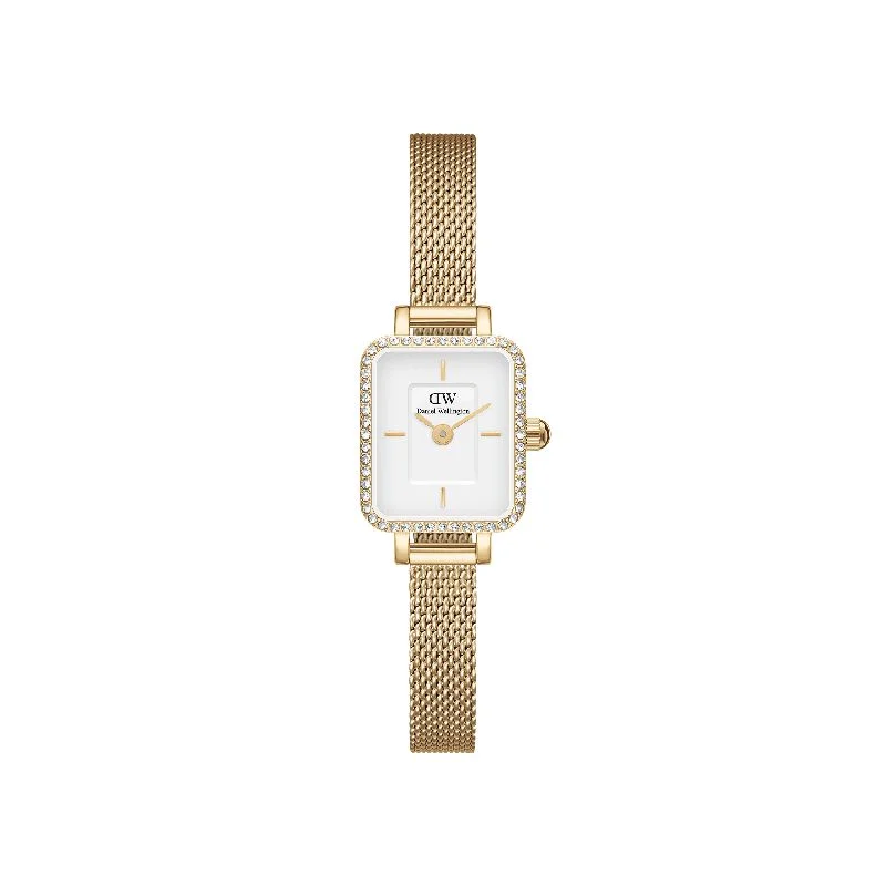 Daniel Wellington Quadro Mini Lumine Bezel Gold Watch 15.4x18.2mm