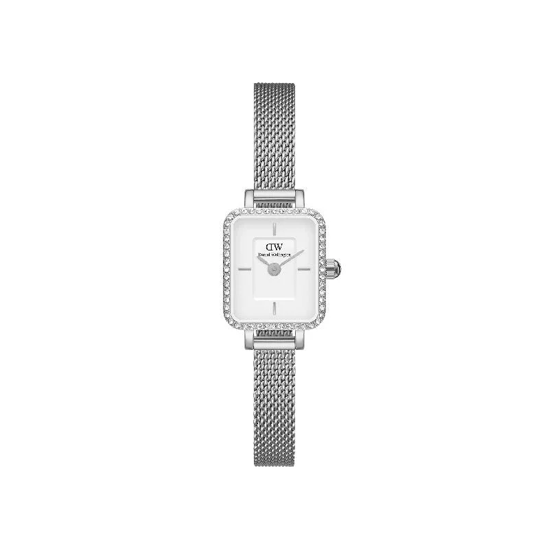 Daniel Wellington Quadro Mini Lumine Bezel Silver Watch 15.4x18.2mm