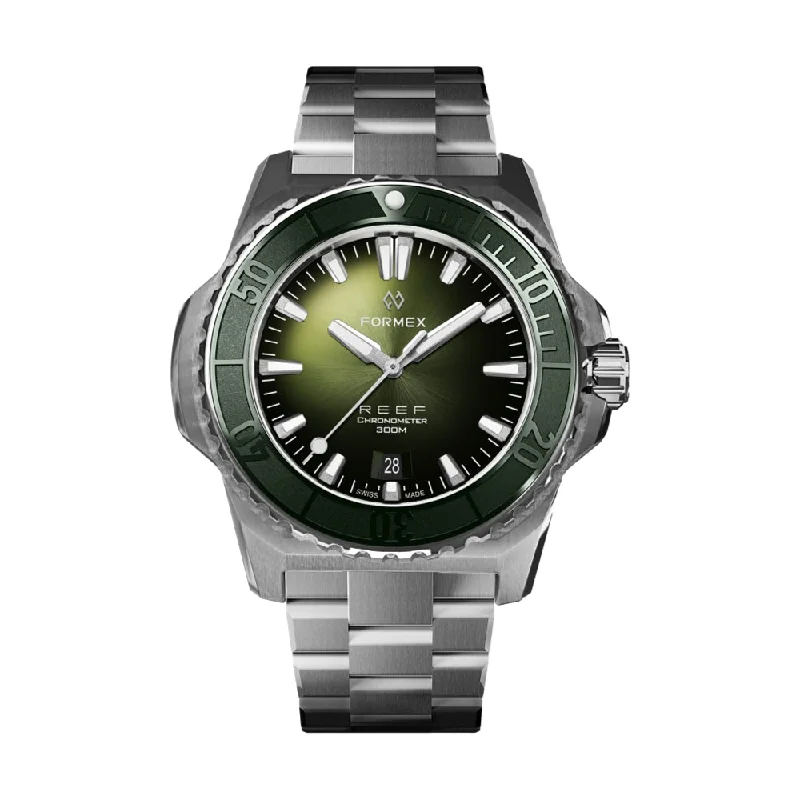 REEF Automatic Chronometer COSC 300M Green Bezel