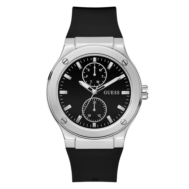 Guess Jet Black Dial Multifunction Watch