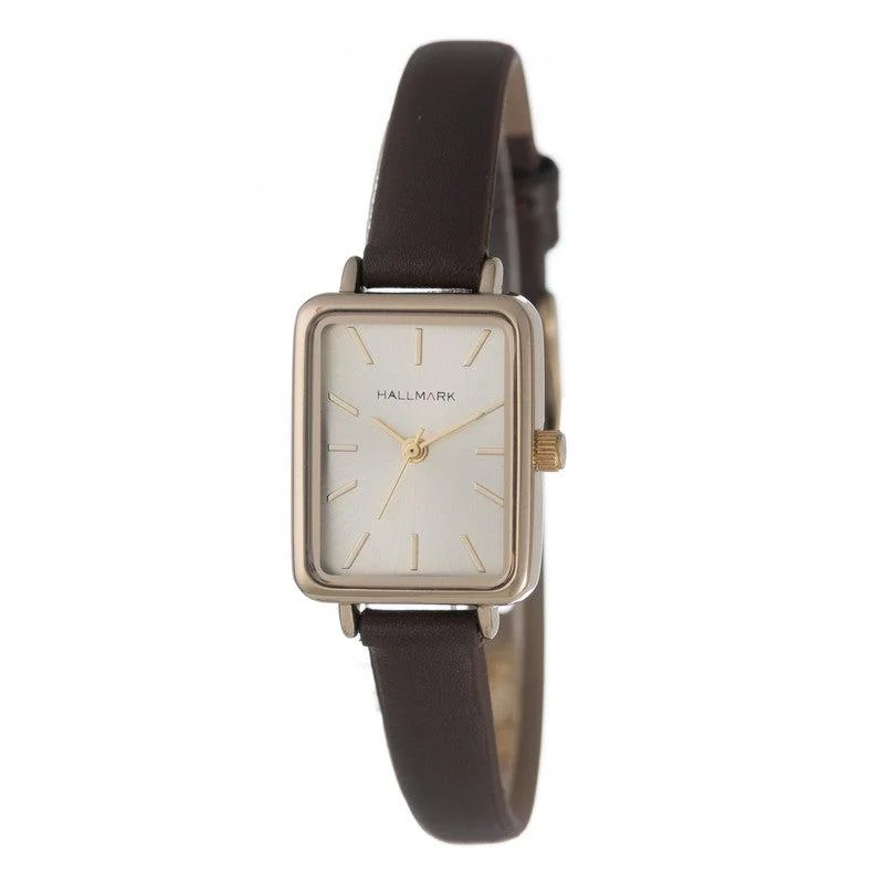 Hallmark Ladies Brown Leather Strap