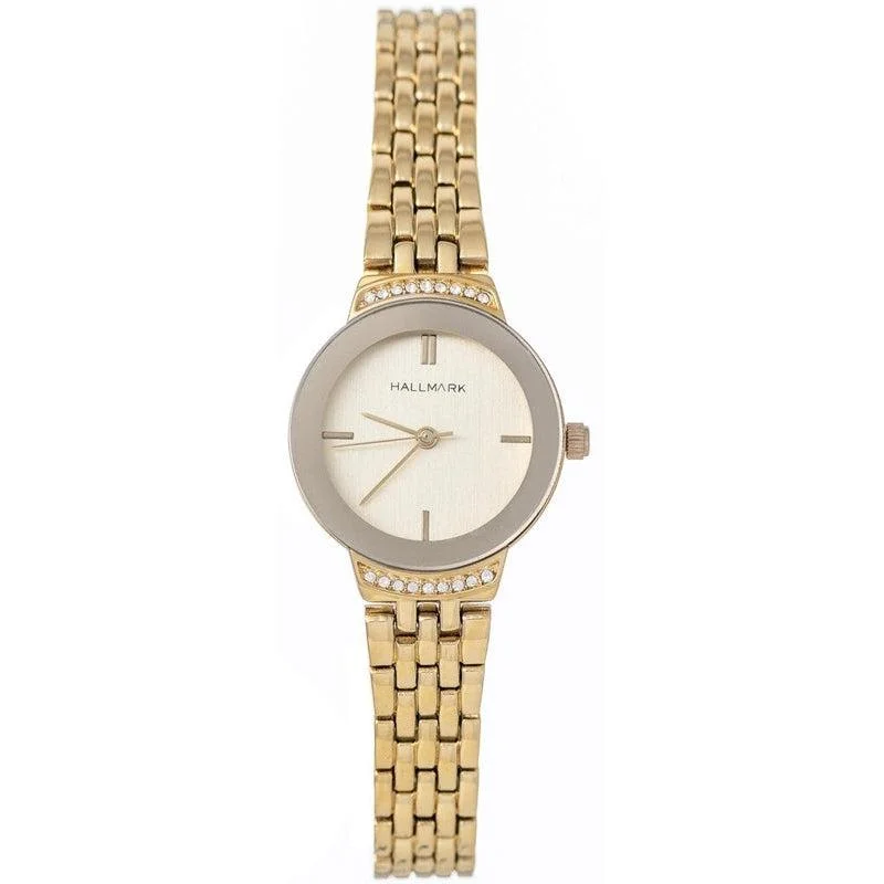 Hallmark Ladies Gold White Dial