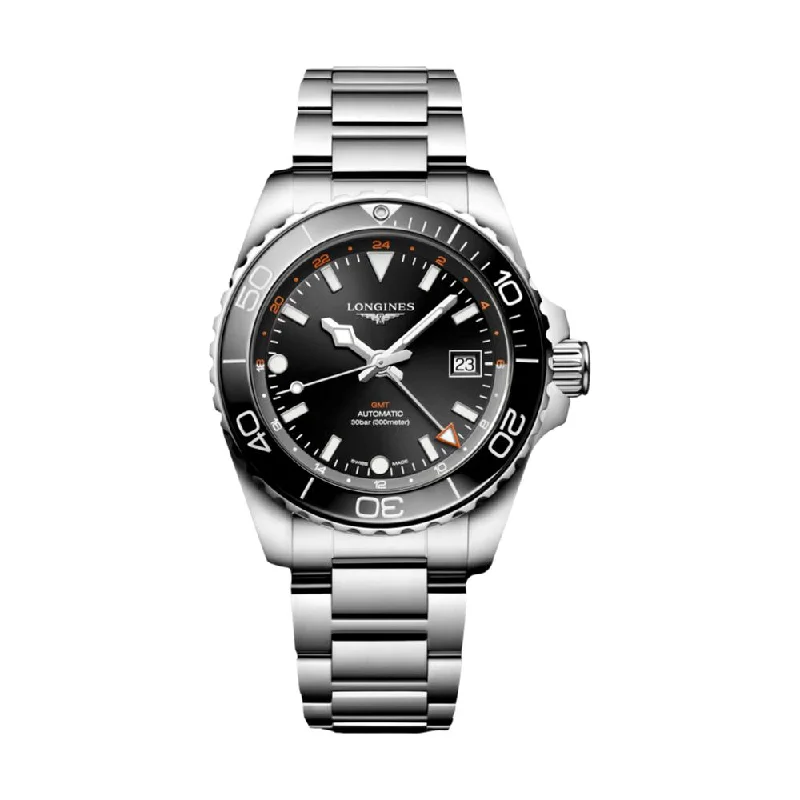 HydroConquest GMT Black Dial 41mm on Bracelet