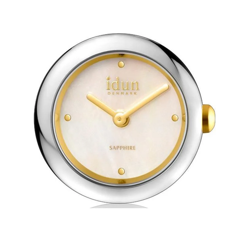 Idun MOP & CZ Dial 2 Tone Rocking Charm Watch