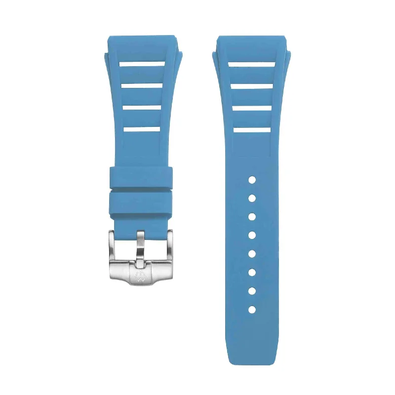 Fluoro Rubber Watch Strap | Light Blue 21cm