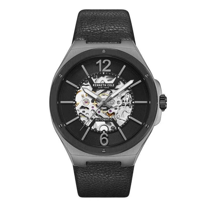 Kenneth Cole Gents Automatic Leather Watch KCWGE2220702