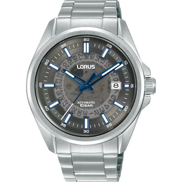 Lorus Gents Silver Skeleton Automatic Watch