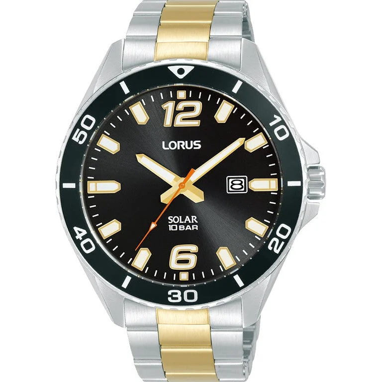 Lorus Gents Two-Tone 3-Hands Solar Watch