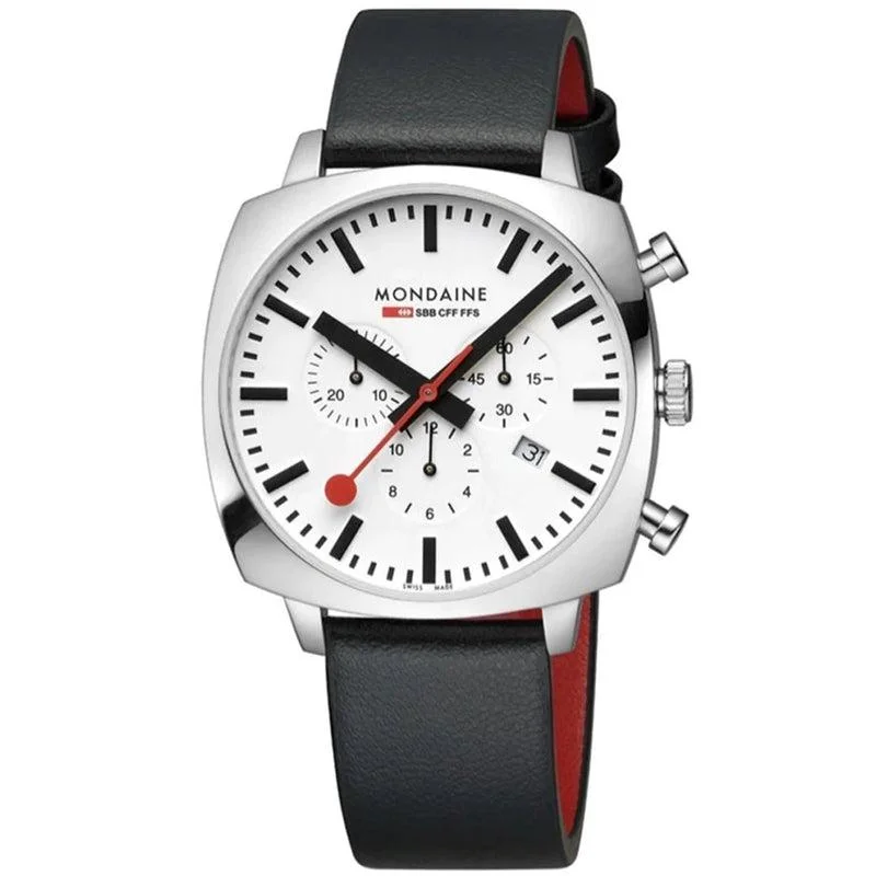 Mondaine Grand Cushion Chrono Watch 41mm