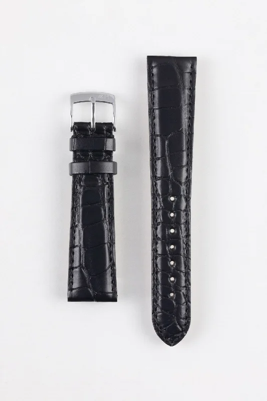 Morellato AMADEUS Genuine Alligator Watch Strap in BLACK