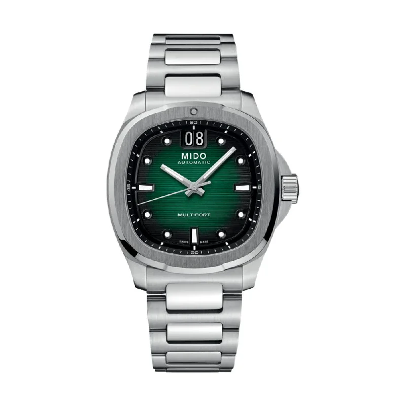 Multifort TV Big Date Green on Bracelet