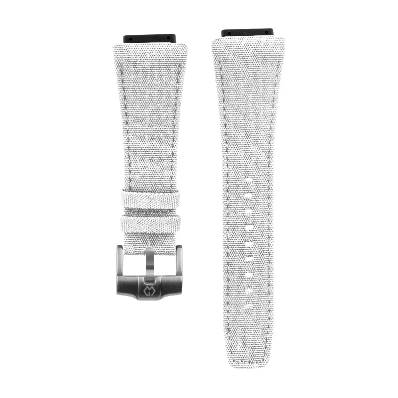 Nylon Leather Watch Strap | White 21cm