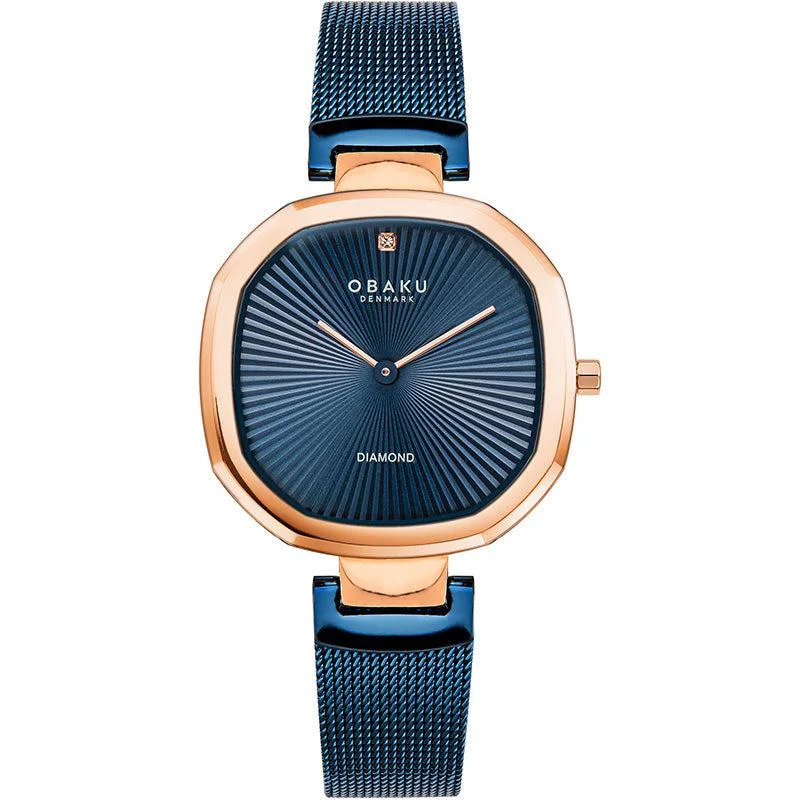 Obaku Brilliant - Ocean Blue Dial Blue Mesh Strap Lds V277LXVLML