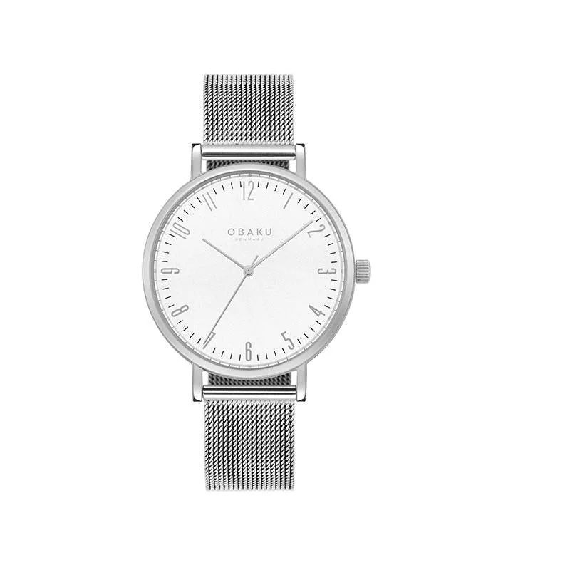 Obaku Brink Lille Steel White 32mm Watch - V248LXCIMC