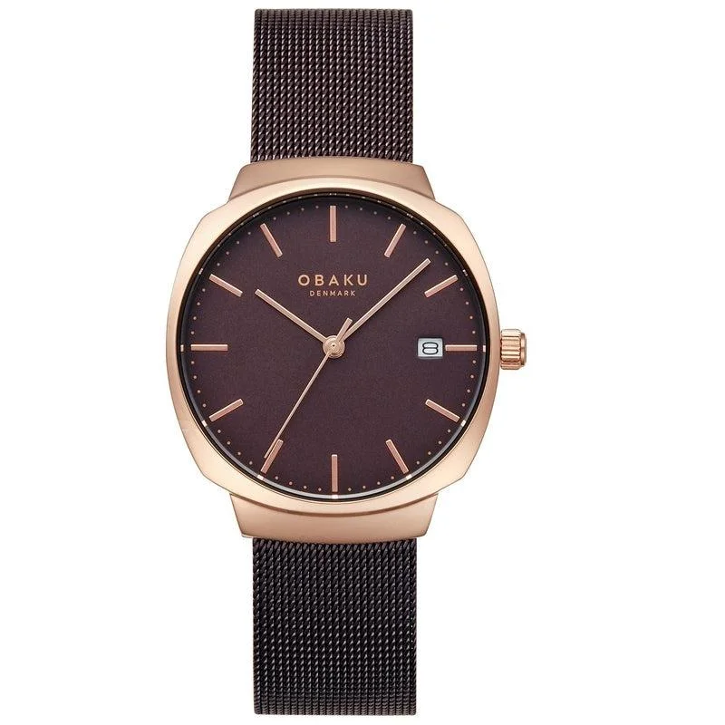 Obaku Felt Lille Brown 33mm Watch - V273LDVNMN