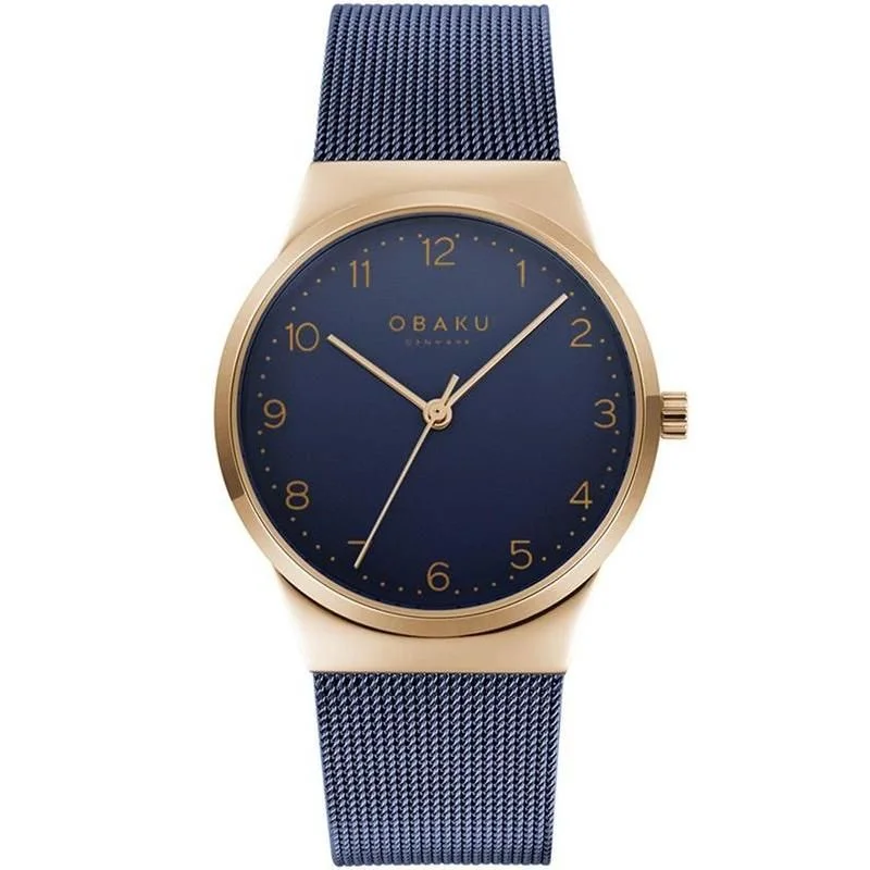 Obaku Land-Ocean Blue Dial Blue Mesh Strap Lds V255LXVLML