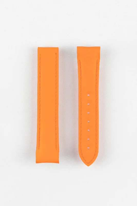 OMEGA 98000337 Planet Ocean 18mm Deployment Rubber Watch Strap in ORANGE