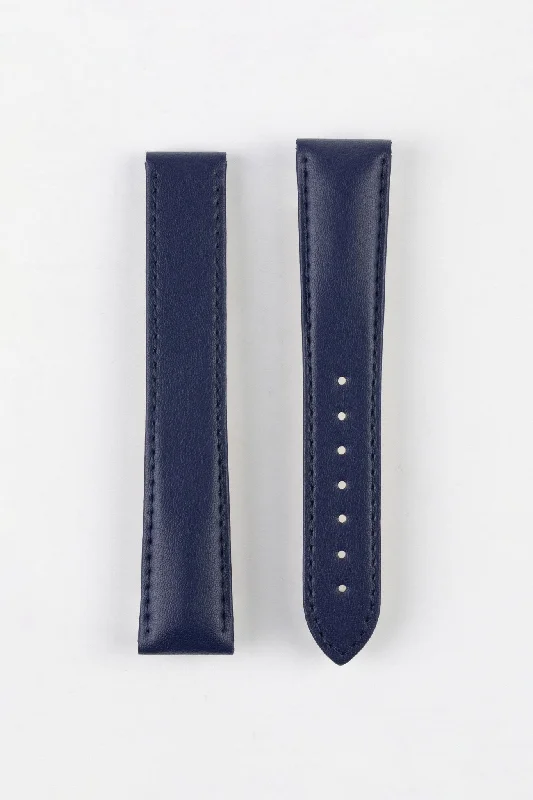 OMEGA Z017134 Vegan Faux-Leather Deployment Watch Strap in BLUE