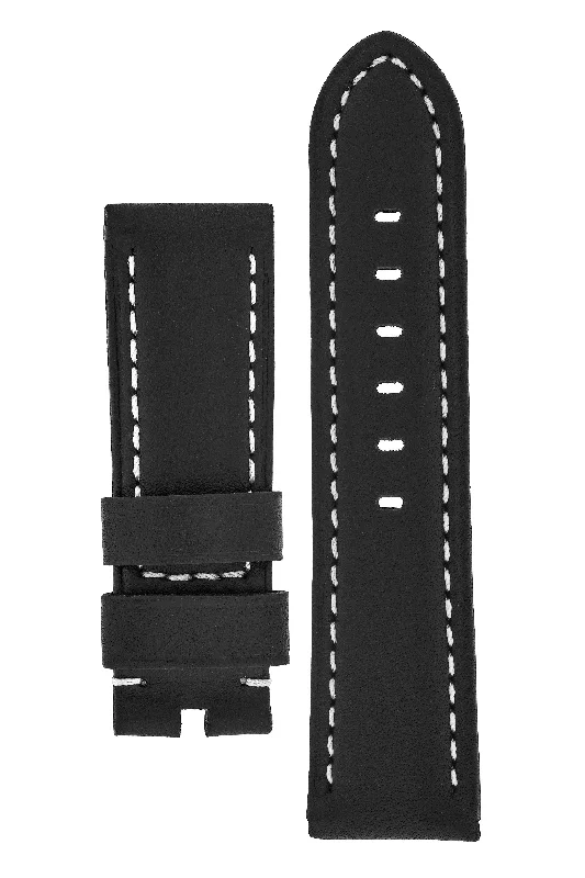 Panerai-Style Calf Leather Watch Strap in BLACK