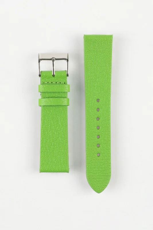 Pebro BILLY Genuine Goatskin Leather Watch Strap in APPLE GREEN