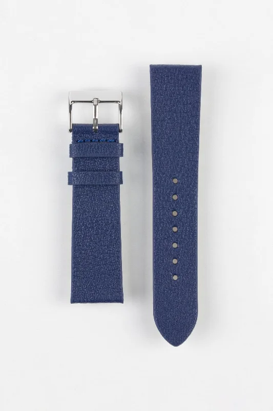 Pebro BILLY Genuine Goatskin Leather Watch Strap in NAVY BLUE