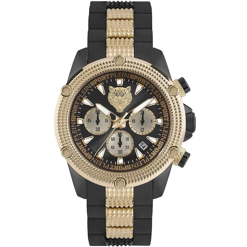 Plein Sport Hurricane Gold Chronograph Watch 44mm