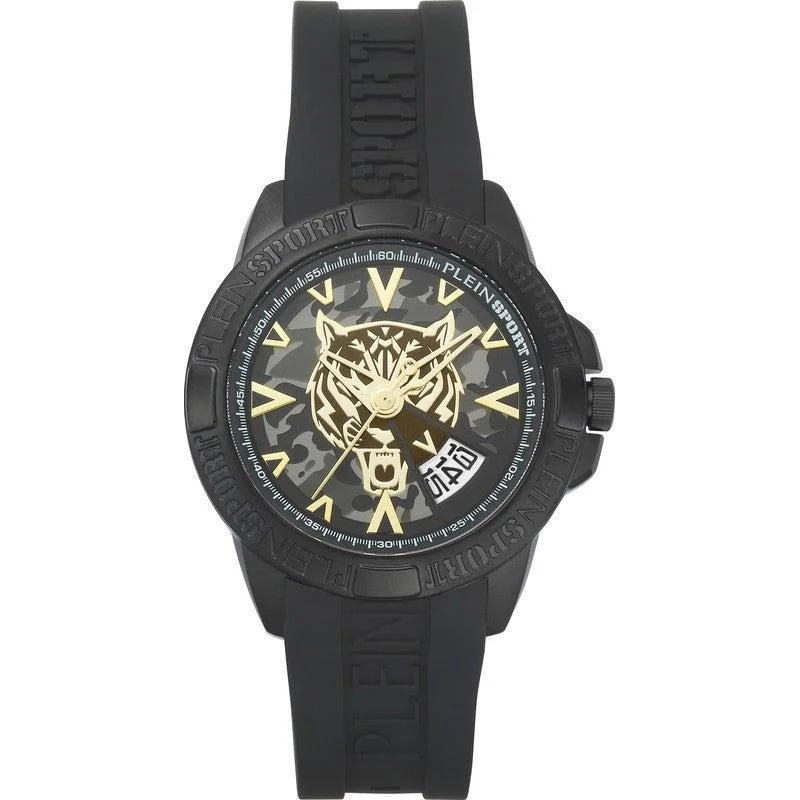 Plein Sport Touchdown Black Analog Watch 44mm