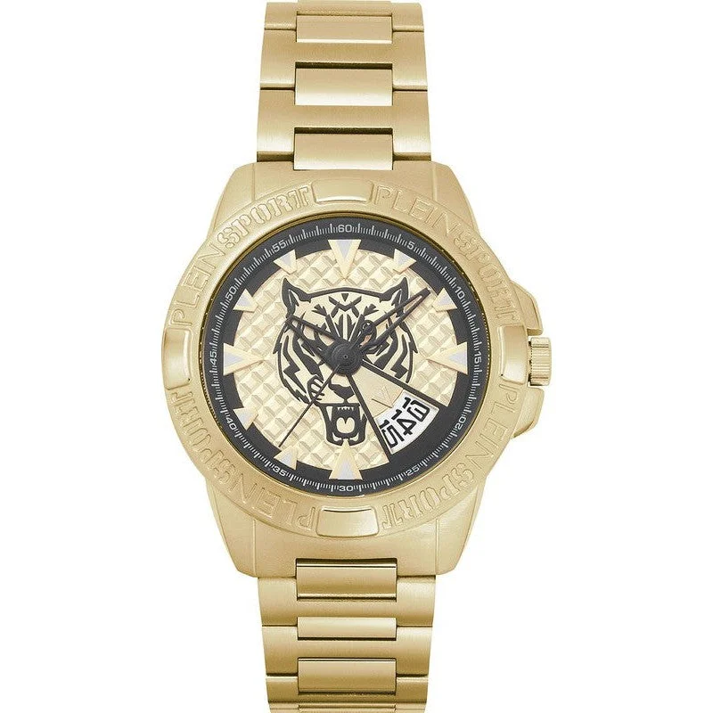 Plein Sport Touchdown Gold Analog Watch 44mm