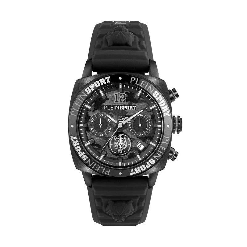 Plein Sport Wildcat Black Chronograph Watch 40mm