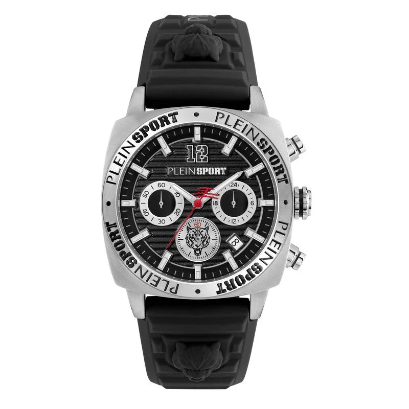 Plein Sport Wildcat Silver Chronograph Watch 40mm