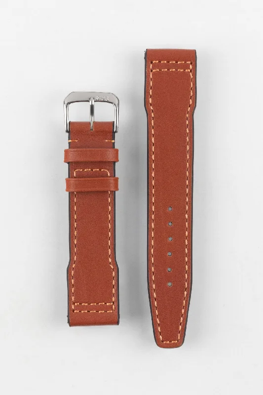 RIOS1931 SCIROCCO Genuine Calfskin Leather Watch Strap in Cognac