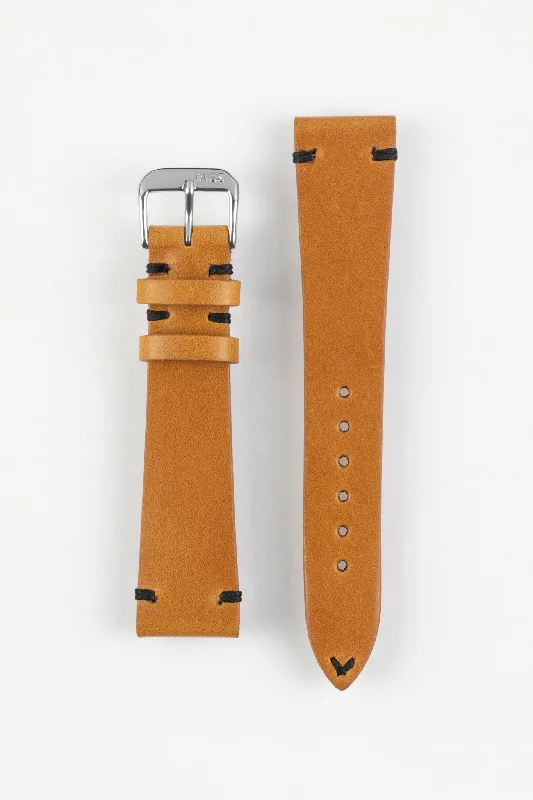 RIOS1931 WALKER Genuine Vintage Leather Watch Strap in HONEY