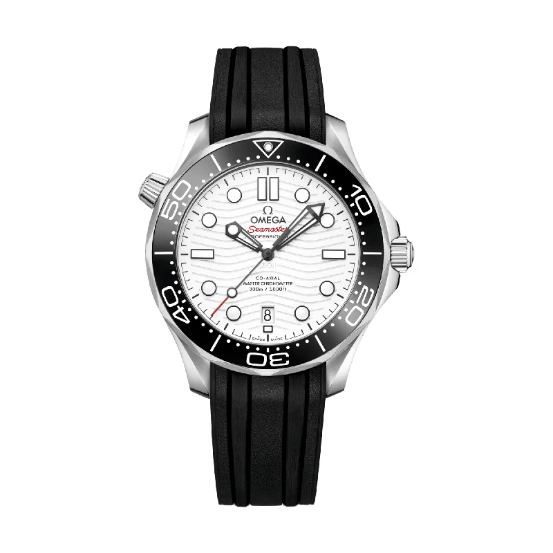 Seamaster Diver 300M Co-Axial Master Chronometer 42 mm - White, Rubber Strap