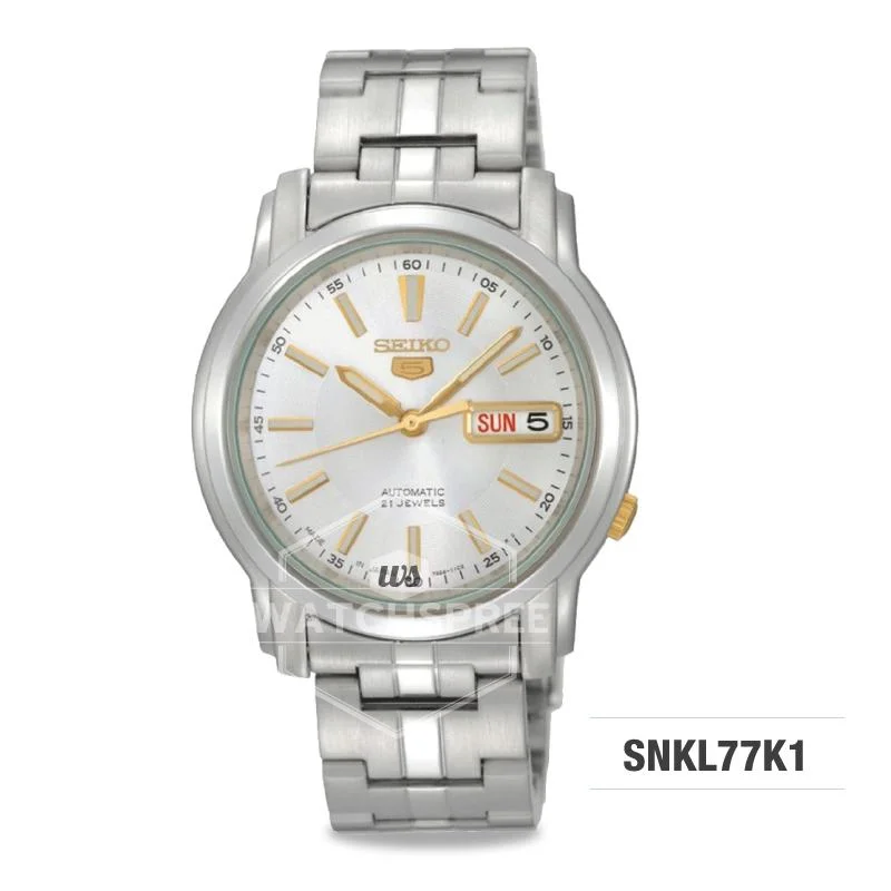 Seiko 5 Automatic Silver Stainless Steel Watch SNKL77K1