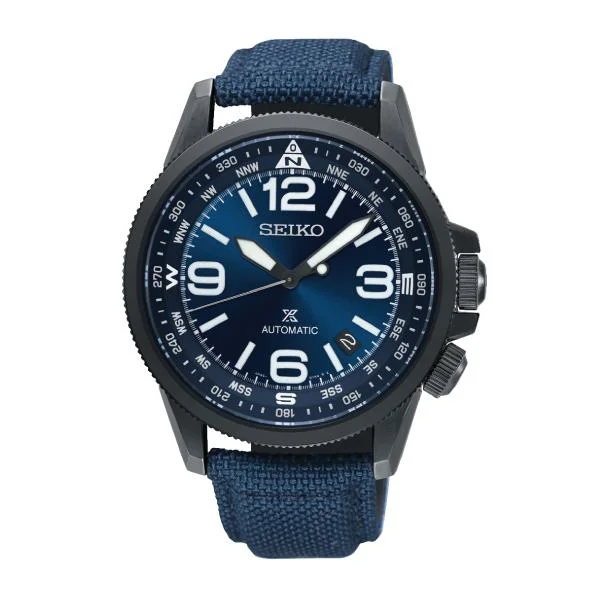 Seiko Prospex Land Series Automatic Navy Blue Canvas Strap Watch SRPC31K1 (Not For EU Buyers) (LOCAL BUYERS ONLY)