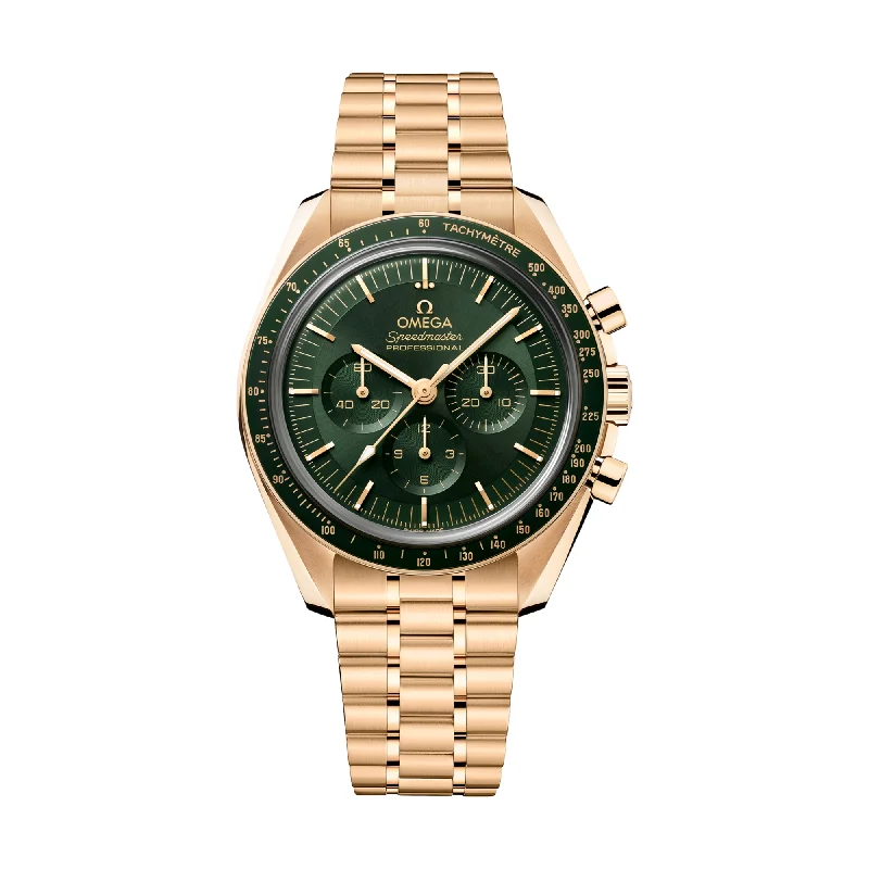 Speedmaster Moonwatch Professional Moonshine Gold Bracelet - Green