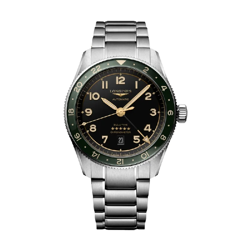 Spirit Zulu Time 42mm Green Bezel on Bracelet