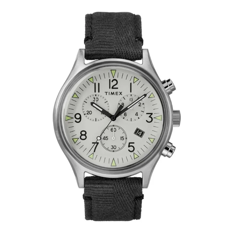 Timex Men’?????¶ôÇï¶ôǝ????s MK1 Steel Chronograph 42mm Fabric Strap watch TW2R68800