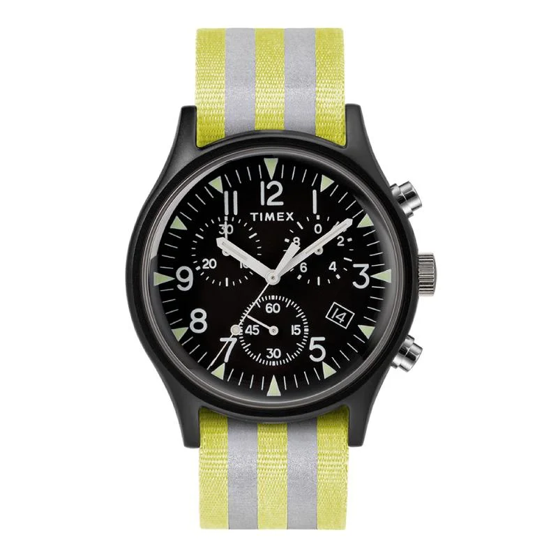 Timex Men's MK1 Aluminum Chronograph 40mm Reflective Fabric Watch TW2R81400