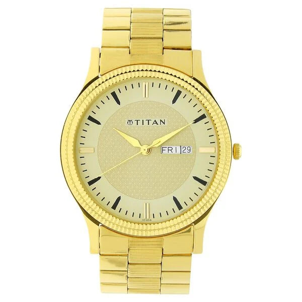 Titan Quartz Analog with Day and Date Watch for Men 1650ym04