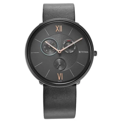 Slim Multifinction Chronograph Leather Men