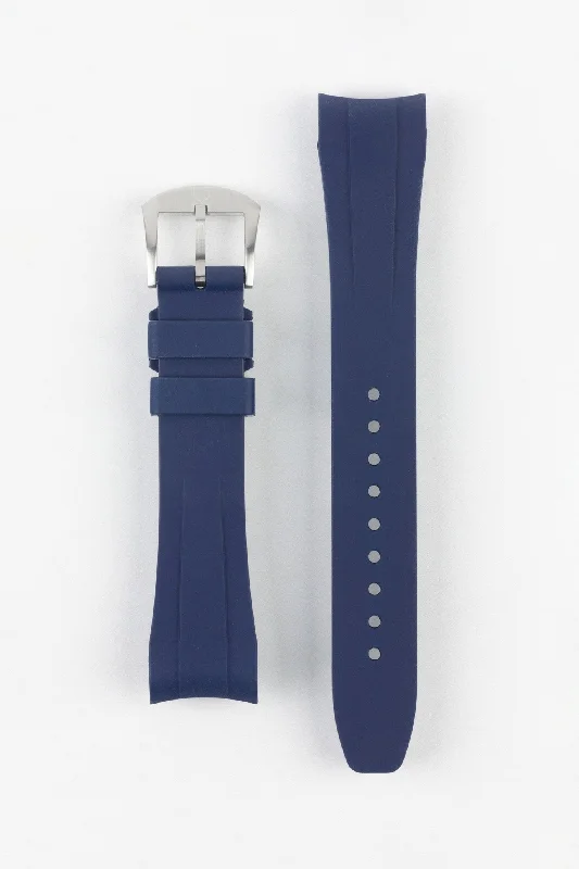 VANGUARD Integrated Rubber Watch Strap for Tudor Black Bay 58 in BLUE