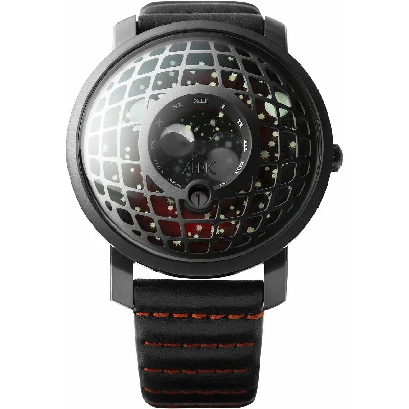 Trappist-1 American Moonphase Gunmetal Red